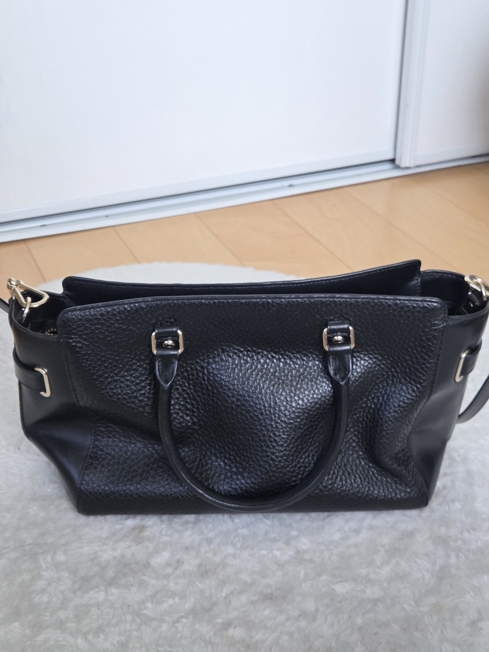 Coach Black Blake Carryall Pebbled Leather Bag - Picture 3 of 10